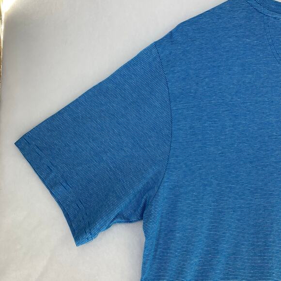 Tommy Bahama Blue White Stripe Short Sleeve T-Shirt Size M - Picture 13 of 16